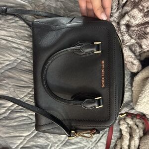 Michael Kors Black Crossbody Bag with Gold Details